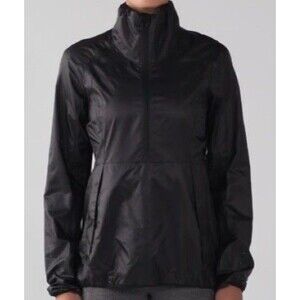 Lululemon Size 4 Run With It Jacket Black Reflective